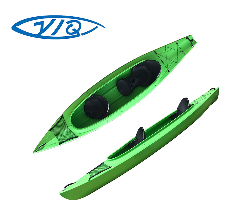 2 person recreational family kayak two adults and one kid use